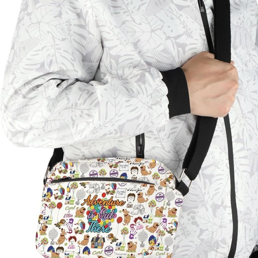 Adventure Is Out There Crossbody Bag Waterproof Polyester Travel Shoulder Bag - Picture 4 of 7